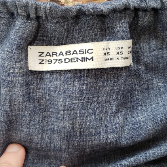 Zara boho chambray dress - Picture 3 of 3